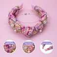 thumbnail image 4 of Monebena Knot Headbands for Girls, Embellished Pearl Rhinestone Knotted Hair Bands for Kids, Pink Toddler Headband Accessories, Cute Little Girl Hairbands, Sparkly Head Band for Tweens, 4 of 9