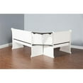 thumbnail image 4 of Kingfisher Lane Farmhouse Wood Breakfast Nook Set in Off White and Dark Brown, 4 of 9