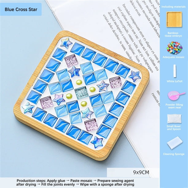 Xihbxyly Cosas por menos de 5 dolares mosaicos para manualidades posavasos de madera paquete 6 ml