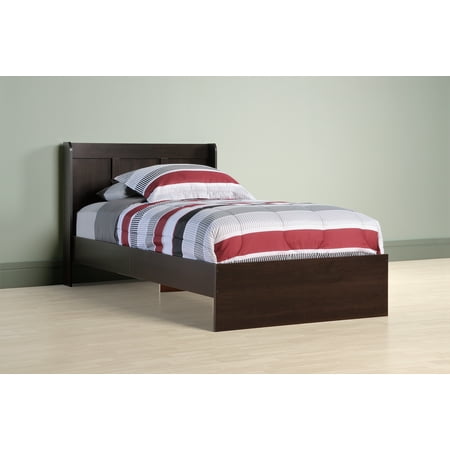 Sauder Parklane Platform Bed with Headboard, Twin, Multiple (Best Price Single Beds)