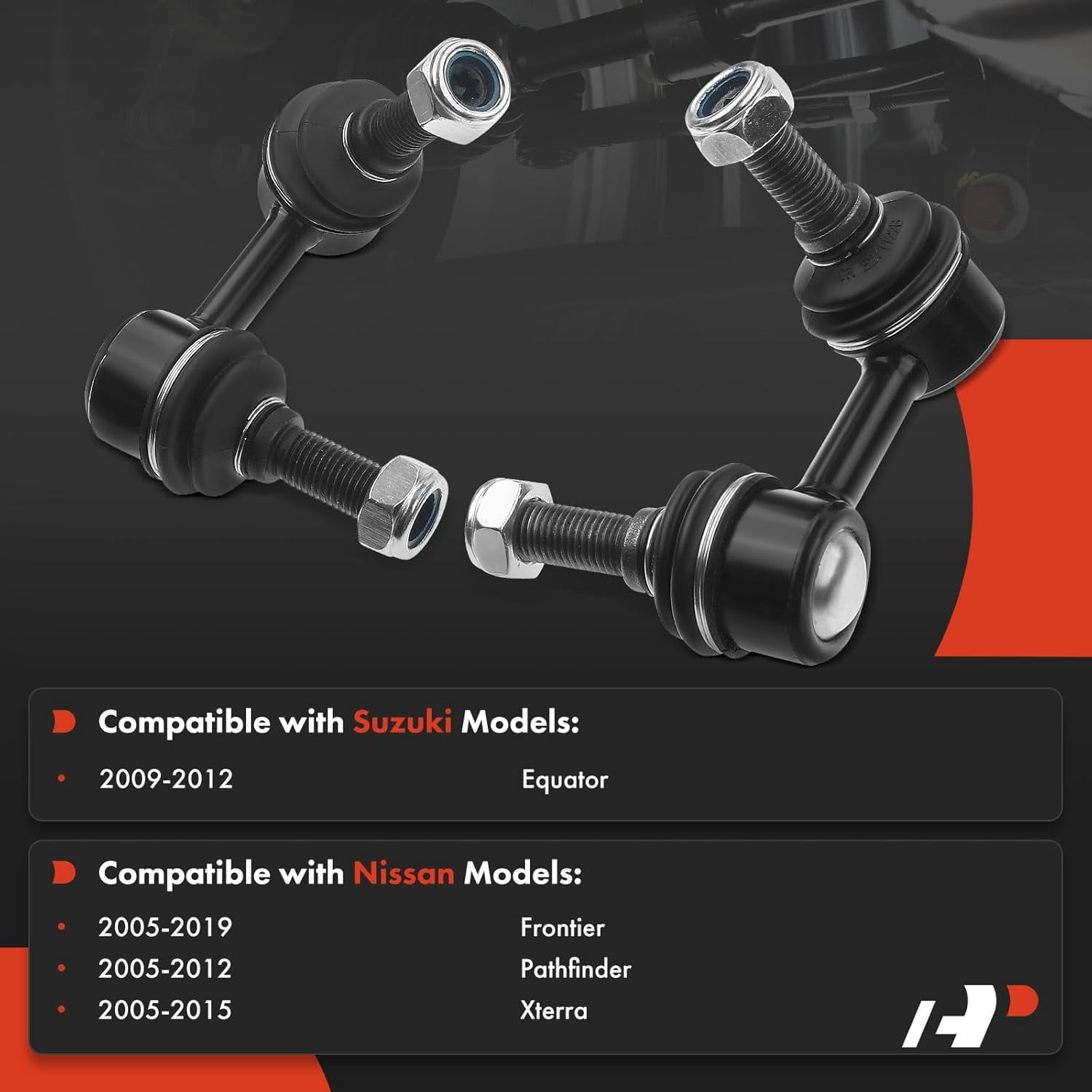 A-Premium 2x Front Sway Bar Links Stabilizer Bar Links, Compatible with Nissan Frontier 2005-2019, Pathfinder 2005-2012, Xterra 2005-2015 & Suzuki Equator 2009-2012, Replace # K80470, K80471