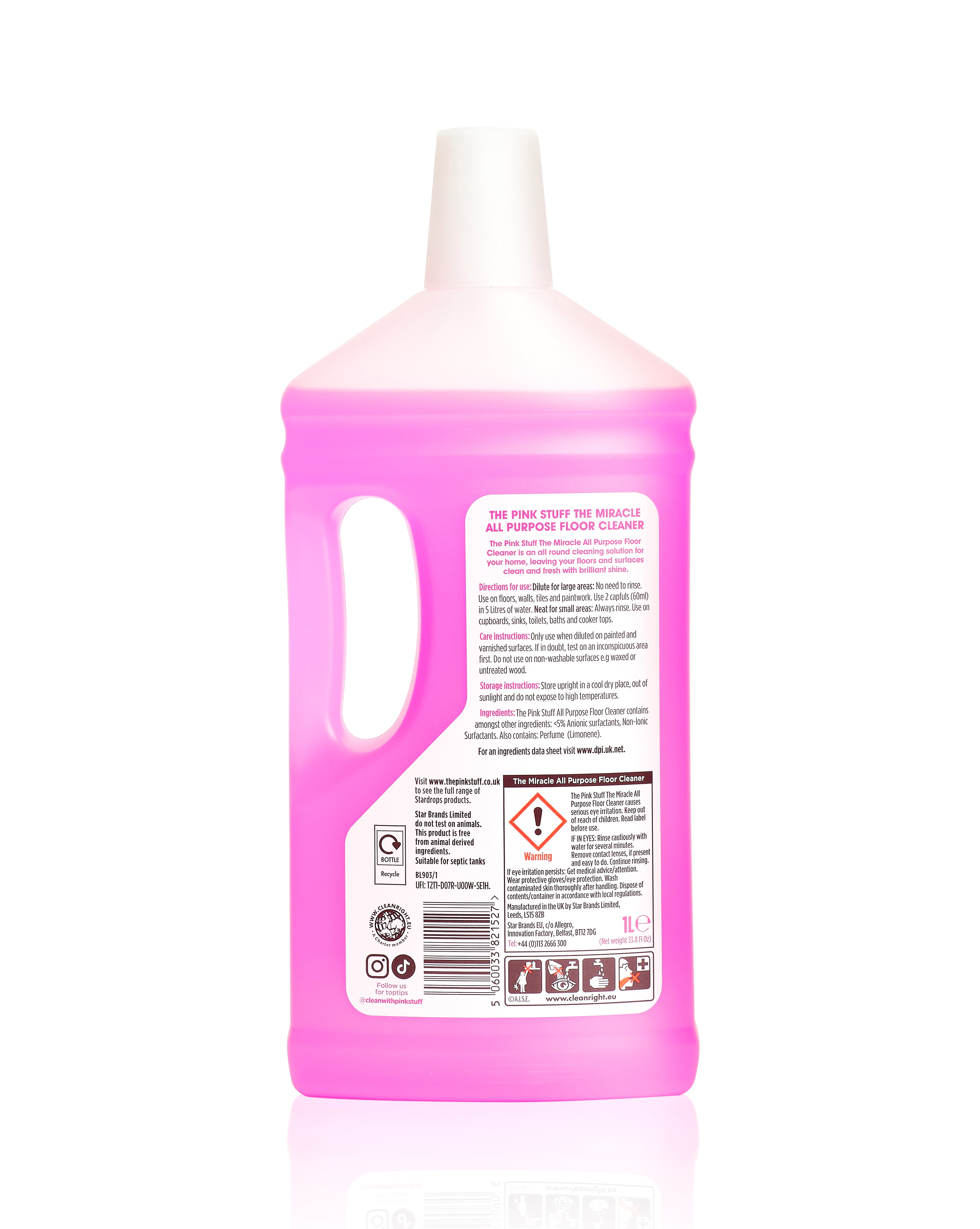 The Pink Stuff Miracle Floor Spray, Squirt & Mop 750ml — Supamart