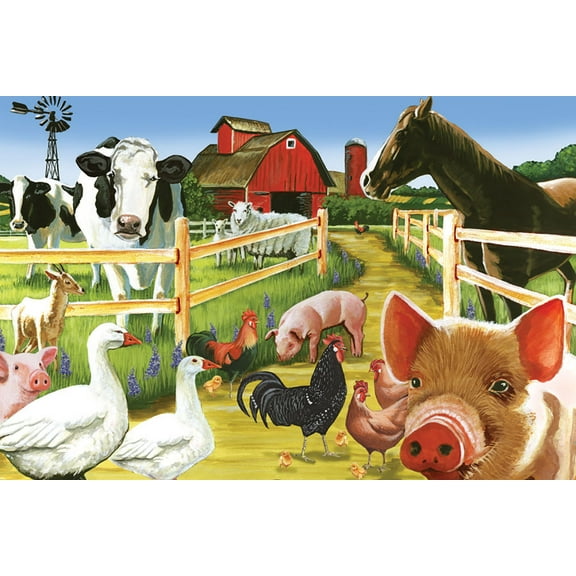 Cobble Hill Farmyard Welcome 35 Piece Jigsaw Puzzle