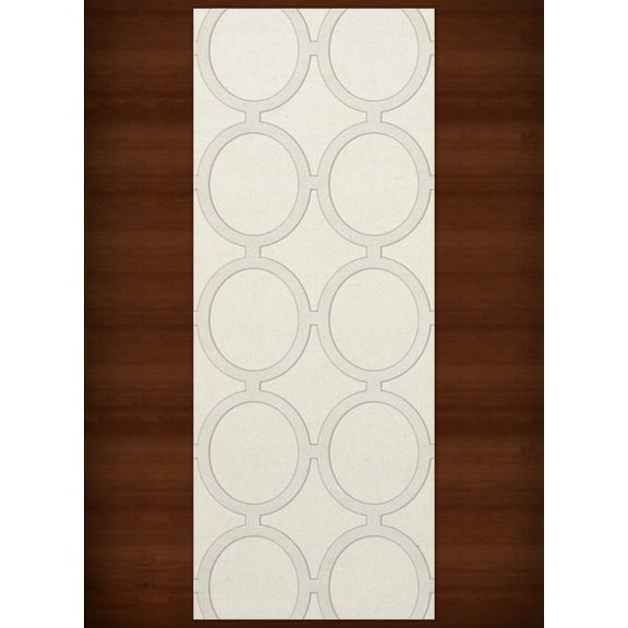 Dalyn Dover Area Rug DV14 Dv14 Snow Circles Rings 2' 6" x 8' Rectangle