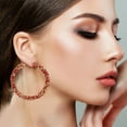 thumbnail image 1 of Fiudx Joyería Moda Personalidad de La Moda Aleación Diamante Pendientes Simples Pendientes de Moda, 1 of 6