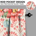 thumbnail image 2 of Kitchen Window Curtains with Rod Pocket over Sink Pioneer Colorful Floral Small Window Treatment Cafe Short Curtains for Bathroom Tier Drapes 54x18inch, 2 of 3