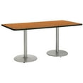 thumbnail image 3 of KFI Studios Mode 3.5' x 8' Dining Table, Medium Oak, Silver Base, 3 of 3