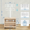 thumbnail image 3 of RTVR Universal Rolling TV Stand with Wheels for 23-65 inch Screen, Swivel Adjustable TV Stand Mount with Storage Shelves, 3 of 9