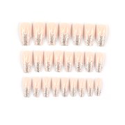 Angle View: Aibecy 24PCS Fake Nails Tips Set Different Sizes Natural French Short False Nails Tips Full Cover Acrylic Artificial Nails for Nail Salons & DIY Nail Art Tool