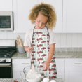 thumbnail image 4 of Red Christmas Farm and Truck Pattern Kids Aprons for Girls and Boys,Adjustable Neck Strap Toddler Aprons for Kids Cooking Baking, 4 of 7