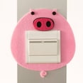 thumbnail image 4 of Billuyoard Pegatinas a prueba de polvo con apertura recortada de animales de dibujos animados para el hogar, pegatinas de pared para enchufe, Decoración del hogar Cerdo rosa, 4 of 6
