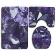 thumbnail image 1 of ABPHQTO Mármol morado Juego de alfombras de baño de 3 piezas Alfombra de baño Alfombra de contorno y tapa de inodoro, 1 of 2