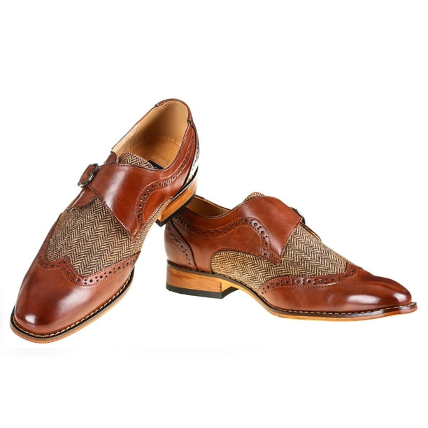 Gino Vitale Gino Vitale Men�s Monk Strap Herringbone