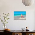 thumbnail image 5 of Snowmans Family at Sea Beach in Santa Hat. New Years and Christmas, Stretched Canvas Wall Art by EMprize Sold by Art.Com, 5 of 5