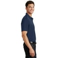 thumbnail image 3 of Port Authority K497 Mens Poly Charcoal Blend Pique Polo T-Shirt, Navy - Extra Small, 3 of 6