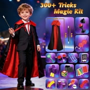 Carsky Kids Magic Kit with Cape & Wand, 300+ Magic Tricks Set with Video Tutorial, Beginner Magic Toy for Kids Ages 6-12, Creative Toys Gift for Boys Girls
