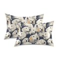 thumbnail image 2 of Haosy Satin Pillowcase for Hair and Skin Standard Cooling Silk Pillow Case with Envelope Closure Cartoon Golden Retriever 20"x26", 2 of 9