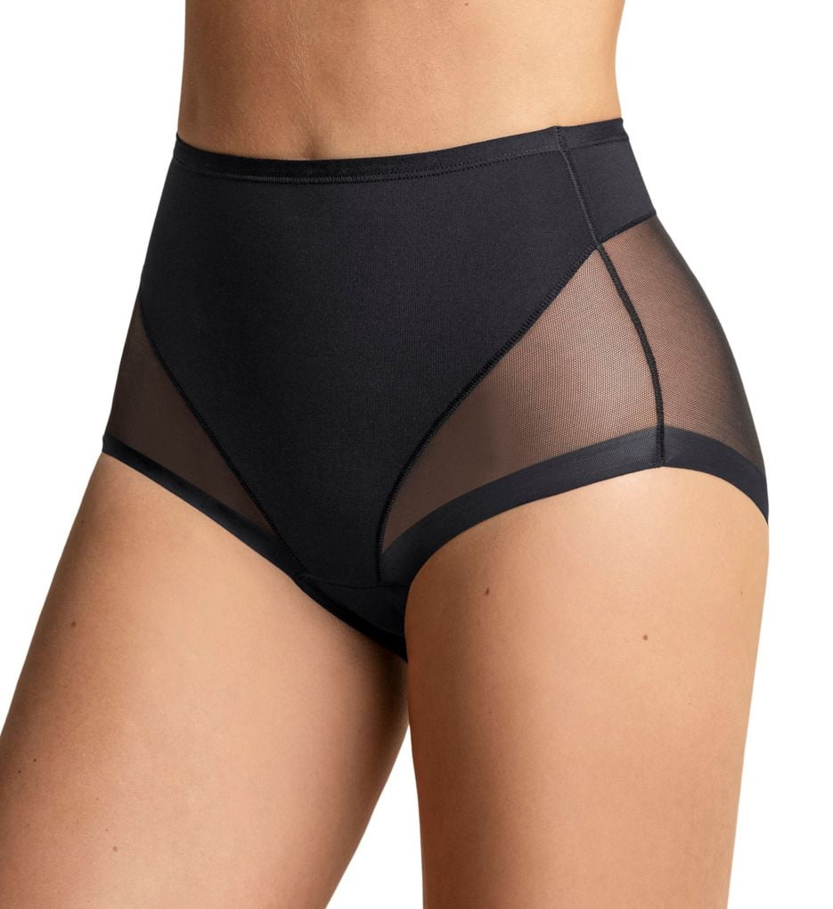Women's Leonisa 012657 Truly Undetectable Comfy Shaping Panty (Black XL) 