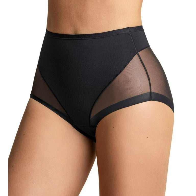 Women's Leonisa 012657 Truly Undetectable Comfy Shaping Panty (Black XL) 