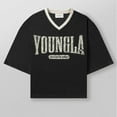 thumbnail image 6 of YOUNGLA American Style Oversized T-Shirt Men's Sports Fitness Quick-Dry Breathable Large Mesh Print Short Sleeve Top, 6 of 10