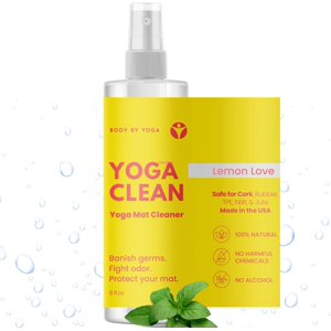 Yoga Clean - Natural Yoga Mat Cleaning Spray and Deodorizer To Fight Odor and Protect Your Mat | Made In The USA | 8 oz Safe For Cork, Rubber, And All Fabric