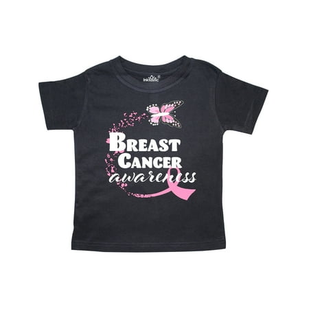

Inktastic Breast Cancer Awareness Butterfly and Ribbon Gift Toddler Boy or Toddler Girl T-Shirt
