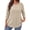 Beige, variant on 3/4 Sleeve Blouses for Women Plus Size Henley Shirts Casual Crew Neck Tunic Tops Trendy Fall Pullover