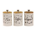 thumbnail image 1 of Bamboohart 3x Kitchen Canisters Set Coffee Tea Sugar Containers Modern Jars Decor Farmhouse vintage, 1 of 9