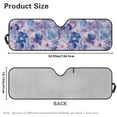thumbnail image 7 of Uorisanigo Windshield Sun Shade for 2007-2023 Wrangler Rubicon Sahara TJ JK JKU 2 & 4 Door, Purple Hibiscus Hawaiian Sun Visor Protection, Aluminum Foil Blocks Sunlight Heat UV Rays, 7 of 7
