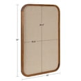 thumbnail image 5 of Kate and Laurel Hutton Transitional Pinboard, 20 x 30, Rustic Brown, Radius Rectangle Wall Organizer with Fabric Pinning Surface, 5 of 7