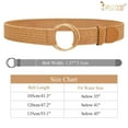 thumbnail image 6 of JASGOOD Women's Boho Braided Belts Ladies Straw Woven Stretch Belts with Double O Buckle Gold Beige, 6 of 6
