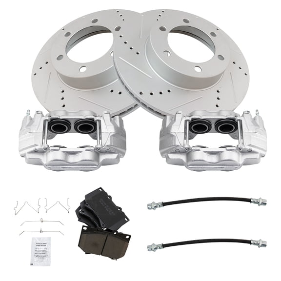 TRQ Performance Front Brake Pad & Rotor Kit BKA34347 Fits Select 2001-2003 Toyota Sequoia , 2000-2003 Toyota Tundra