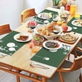 thumbnail image 2 of Merry Christmas Green Tree Linen Placemats Set Of 4 Anti-slip Dining Table Mats 12 X 18 Inch Holiday Fashions Dining Table Place Mats for Kitchen Dining Table,Kitchen Table Mats, 2 of 5