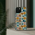 thumbnail image 3 of DistinctInk Hybrid (Acrylic / TPU) Clear Slim Fit Case for Apple iPhone 15 (6.1" Screen) - "Whimsical Wildlife: A Playful Animal Pattern", 3 of 8