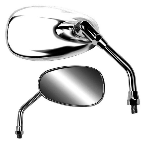 K Source 941010 - 5-1/2" x 3-1/8" American Classic Foldaway Left and Right Side Chrome Mirror