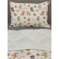 thumbnail image 3 of Christmas Comforter & Sham Bedding Set, Traditional Sweets of Xmas Party Gingerbread Cookies Lollipop Candies with Socks, 3 pcs Duvet Set Microfiber Filling Quilt, 5 Sizes, Multicolor, by Ambesonne, 3 of 4