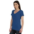 thumbnail image 3 of Inkmeso V Neck Basic Tee Classic fit short sleeves Tshirt For Women Summer Cotton Tops XS,3XL, 3 of 8