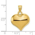 thumbnail image 3 of Primal Gold 14 Karat Yellow Gold Puffed Heart Pendant, 3 of 5