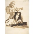 thumbnail image 2 of Francisco de Goya 11x14 Gold Ornate Wood Frame and Double Matted Museum Art Print Titled - A Nun Frightened by a Ghost Playing a Guitar (ca. 1812-20), 2 of 4