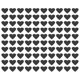 thumbnail image 1 of Calcomanías de espejo acrílico Auto adhesivas 100uds Corazón negro Unique Bargains 22,5x20mm, 1 of 6