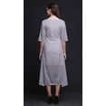 thumbnail image 4 of Bimba Coton Violet Coton Boule Floral Imprimé Femmes Robe Droite Asymétrique avec Poches Décontractée Mi-Longue-X-Grand, 4 of 4