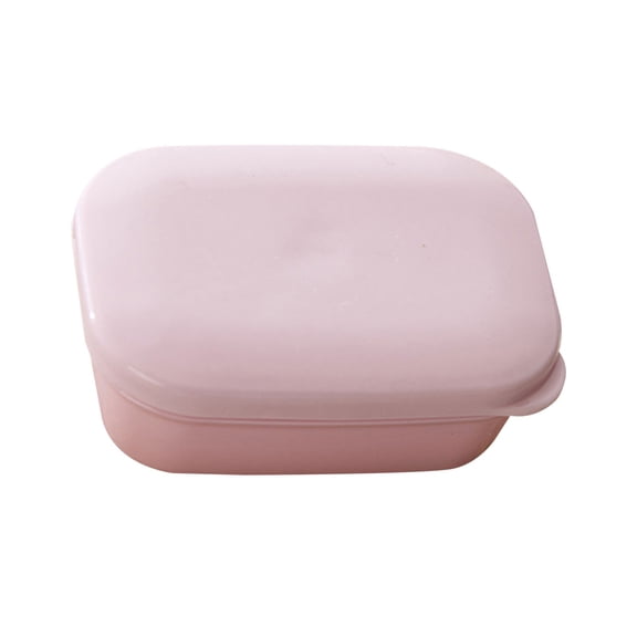Leakproof Travel Soap Dish With Lid And Draining Layer, Portable Bar Soap Holder Case For Camping Gym Bathroom, Compact Container (Pink ,1.00CM)
