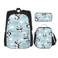 thumbnail image 1 of Balery Cute Panda Bear Mochila escolar 3 en 1 para niños: mochila resistente con lonchera térmica y estuche para lápices. Mochila escolar para niños y niñas., 1 of 7