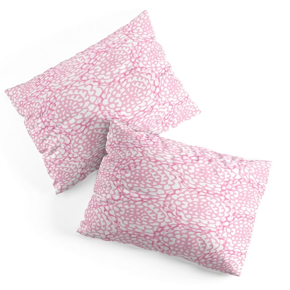 Society6 Julia Da Rocha Bed Of Pink Roses Pillow Sham Cotton King Set of 2 Kit