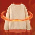 thumbnail image 4 of successthop Christmas Sweatshirts Women Cute Santa Fleece Plus Size Crewneck Long Sleeve Sweaters Pullover Tops Orange, 4 of 9