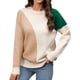 thumbnail image 1 of Gibobby Suéteres de invierno de punto Suéter de mujer Color sólido Cuello Rojoondo Suéter de manga larga Suéter informal (Multicolor, L), 1 of 5