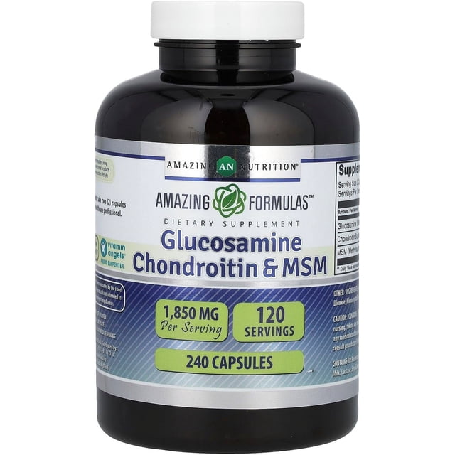 Amazing Formulas Glucosamine, Chondroitin & Msm | 1,850 Mg Per Serving | 120 Servings | 240 Capsules