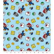 Nintendo Mario Kart Tokens Cotton Fabric