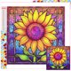 thumbnail image 1 of (ZQA5035) Cuadrado Resina Diamante Serie Girasol Diamante 30*30 CM Tamaño Lienzo 35*35 CM, 1 of 9
