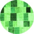 thumbnail image 1 of Ahgly Company Indoor Round Patchwork Green Transitional Area Rugs, 6' Round, 1 of 1